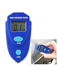 Mini coche portátil con pintura Residuos espesor de pintura digital Gauge Meter Tester para esmalte de plástico (Hierro epóxico aluminio