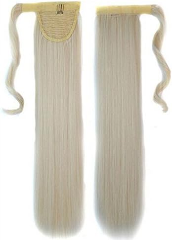 Upxiang Real New Clip In Human Hair Extension Straight Pony Tail Wrap Around Ponytail