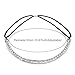 LUX ACCESSORIES Bridal Stretch Chain Crystal Pave Headband