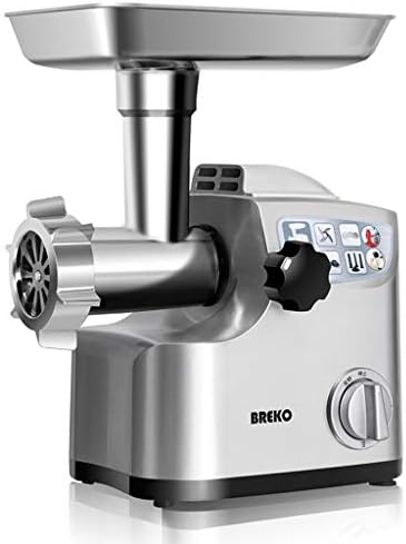 garny Professional Food Processor, 800W High Power Commercial Household Multi-Function Electric Kitchen Meat Grinder/Sausage Machine Aluminum Body