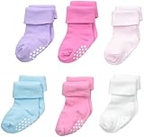 Jefferies Socks Unisex-Baby Non-Skid Turn Cuff 6 Pair Pack, Multi B, Infant