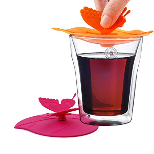 image for Teabloom Butterfly Cup Lids - Anti-dust Airtight Seal - CLEARANCE SALE