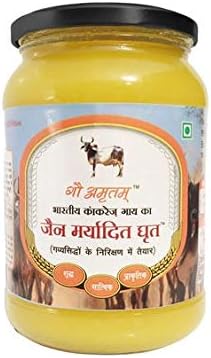 GAU AMRITAM Jain Maryadit Ghrit Desi kankrej Cow Vedic Organic A2 Ghee, 1000ml ( 33.81OZ)