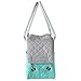 MG Collection 2-Tone Quilted Soft-Sided Dog & Pet Carrier Handbag Tote with Mesh Top Panel, Turquoise