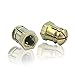 TOVOT 20 Pack Furniture Connecting Fittings w/Pre-Inserted Nuts & Dowels for Cabinet Drawer （12 mm x 15 mm (L x D) ）