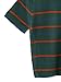 SweatyRocks Women's Short Sleeve Striped Crop T-Shirt Casual Tee Tops Green L