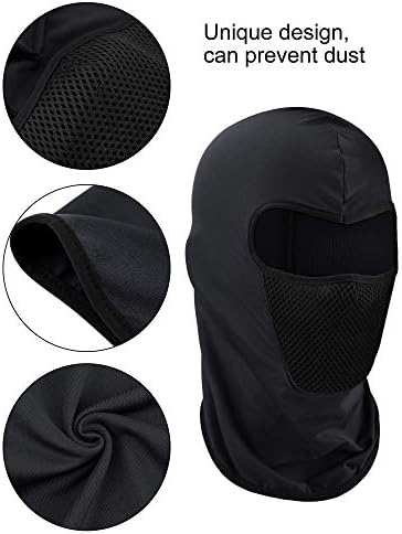 Black balaclava face cowl for summer season, priced at $18.99.