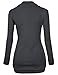 Timeson Womens Cowl Neck Casual Comfy Loose Fit Tunic Top with Pockets Large Grey