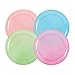 Tiger Chef 80-Piece Neon Assorted Glow Party Supplies Includes Neon Assorted Colors Hard Plastic Plates, Cups and Cutlery in Neon Pink, Blue, Green and Orange (Service for 16)