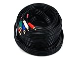 Monoprice 35ft 22AWG 5-RCA Component Video/Audio Coaxial Cable (RG-59/U) - Black