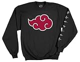 Naruto Ship Akatsuki Cloud Anti Leaf Black Pullover Sweatshirt