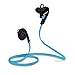 KSCAT Bluetooth Headphones Stereo Wireless Earphones for Running with Mic 6 Hours Play Time, Bluetooth V4.1, Sweatproof, Secure Ear Hooks Design, Blue