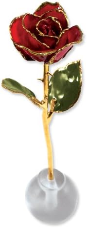 Lacquer Dipped Gold Trim Knob Stand Spring Rose Home Garden Living Gifts