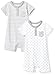 Moon and Back Baby Set of 2 Organic Rompers, Grey Heather, 0-3 Months