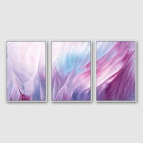 3 Piece Framed Canvas Home Artwork Decoration Watercolor Sfumato Canvas Wall Art for Living Room, Bedroom - 16"x24"x3 Panels