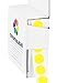 ChromaLabel 1/2 Inch Circle Sticker Labels, Easy to Write On Color Coding Label, Removable Colored Dot Stickers - 1000 Sticky Dots per Dispenser Box, Yellow Labels