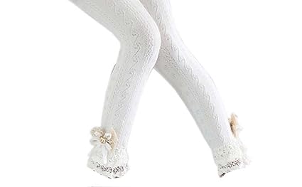 Black Temptation Trendy Mesh Cotton Lace Mädchen Strümpfe Mode Leggings Hosen für Frühjahr/Herbst, 04