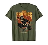 Mens Marvel Black Panther Action Since 1966 Retro Vintage T-Shirt XL Olive