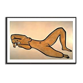 Framed Canvas Wall Art for Living Room, Bedroom Naked Girl Canvas Prints for Modern Home Decoration Ready to Hang - 16"x24" inches