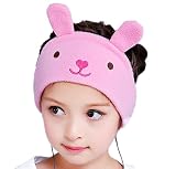 FIRIK Kids Headphones Volume Limited with Easy Adjustable Toddler Costume Silky Headband Headphones for Children, Perfect for Air Travel, Home and Christmas Birthday Gift - Bunny