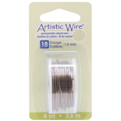Artistic Wire 18-Gauge Gun Metal Wire, 4-Yards