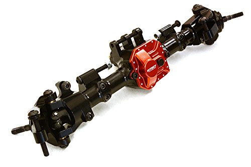 Integy RC Model Hop-ups C27213BLACK Billet Machined Complete Front Axle Assembly w/Internals for Axial 1/10 SCX10 II