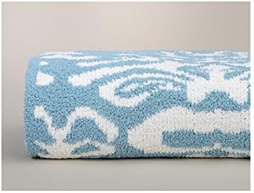Kashwere Damask Throw in Tender Blue/Creme by Kashwere