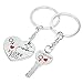 SOSUO Love Key To My Heart Cute Couple Keychain Love Keychain Key Ring