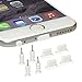 PortPlugs Anti Dust Plugs (5 Pairs) Compatible with iPhone SE, 5, 5s, 5c, iPad Mini, Pro, Cleaning Brush and SIM Removal Tool Include (White)