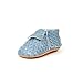 FRILLS Infant Toddlers Baby Boys Girls Soft Soled Fringe Crib Shoes PU Moccasins (0-6 M / 11cm - length, 6cm - width, Baby Blue)