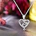 Esberry✦Mother's Day Gifts✦18K Gold Plated 925 Sterling Silver Necklace Pendant 5A Cubic Zirconia CZ Love Heart Shape Pendant with Necklaces for Women (Lettering)