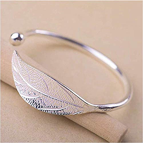 Dukars Remember I Love You Mom Premium Stainless Steel Cuff Bangle Bracelet,Jewelry Gifts for Mom from Daughter Son (Leaf Bracelet) - Thumbnail 4