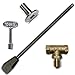 Midwest Hearth Universal Log Lighter Kit with Burner Pipe, Straight Ball Valve, Chrome Key and Floorplate (Propane)