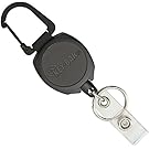 Key-Bak Sidekick ID Badge and Key Reel, 24" Kevlar Cord, Tough Polycarbonate Case, Zinc Alloy Metal Carabiner
