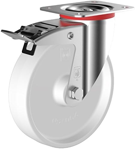 Wicke KN LI 02/100/38RX-FSTF Swivel Castor, Roller bearing, Width 38 mm, Diameter 100 mm, Load Capacity 200 kg