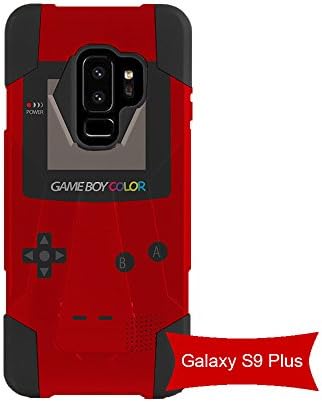 Samsung Galaxy S9 Plus Hybrid Kickstand Case By InfoposUSA Retro Red Gameboy
