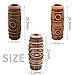Aylifu 60pcs Mixed Color Imitation Wood Tube Hair Beads - Light & Dark Brown for Style 1 & 2 - DIY Accessory for Hair Braiding & Decoration