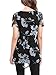 BAISHENGGT Women's Mesh with Lining Irregular Hemline Flared Tunic Top Medium White Floral