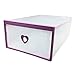 Smilun Portable Shoe Boxes Container for Closet Organizer Clear Plastic Shoe Boxes Shelf Stackable Foldable Organizer Box Multicolour Heart12PCs