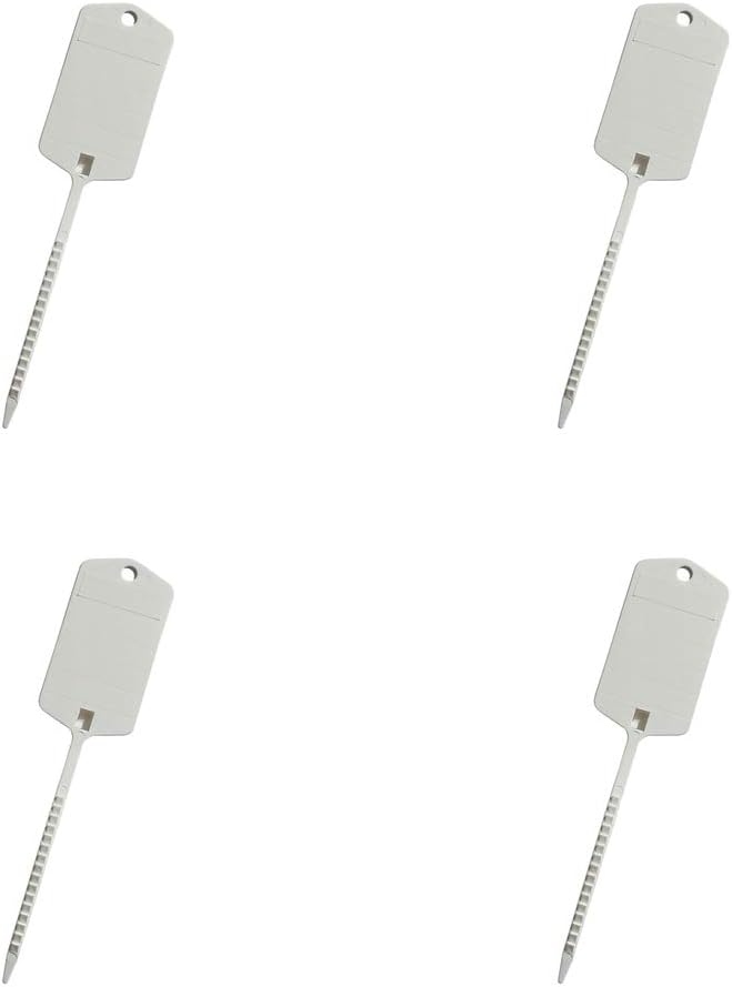200 x Car Key Tags Self Tie To Identify your Vehicles,Car Sales Motor Trade, Etc (White)