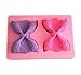 Longzang Bow Art Deco Silicone Mold Sugar Craft DIY Gumpaste Cake Decorating Clay Pink