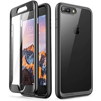 SUPCASE [Unicorn Beetle Style Series] Case for iPhone 8 Plus, Clear Full-Body Rugged Bumper Case with Built-in Screen Protector for iPhone 8 Plus & iPhone 7 Plus (Black)