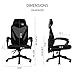Hbada Office Adjustable Chair, High Back with Breathable Mesh Recline Desk Chair, White