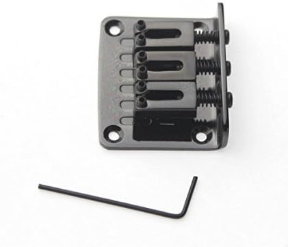 Black Replacement 3 String Guitar Bridge Tailpiece W/ Screws Hex Wrench