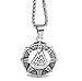ELFASIO Stainless Steel Pendant for Men Necklace Viking Valknut Odin's Norse Warrior Chain Jewelry, Length 30 inch