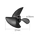 RC Boat Black Plastic 3-Blade CW Propeller Prop 57mm P/D1.4 5714 2Pcs