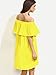 MakeMeChic Women's Off Shoulder Ruffle Cute Dress