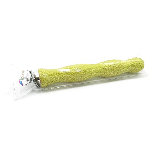Borange Bird Perch Parrot Stand Parakeet Natural Wood Rough Sand Perches Grinding Nail for Small and Medium Cockatoo Cockatiels Conure Bugie Cage Accessories (2pcs 20m/8inch(Lotus Root)) - Thumbnail 4
