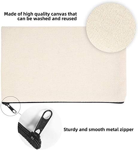 ZeeDix 20 Pack Blank DIY Craft Bag Canvas Pen Case Blank Makeup Bags - Canvas Pencil Bag Cotton Canvas Cosmetic Bag Multi-Purpose Travel Cosmetic Bag 2 ZeeDix 20 Pack Blank DIY Craft Bag Canvas Pen Case Blank Makeup Bags - Canvas Pencil Bag Cotton Canvas Cosmetic Bag Multi-Purpose Travel Cosmetic Bag