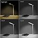 TaoTronics LED Desk Lamp, Dimmable LED Table Lamp, Bedside Lamp, Cool White Reading Light, Eye-caring Book Light (3-Level Dimmer, Touch-Sensitive Control, Night Light, 6W, Glossy White)